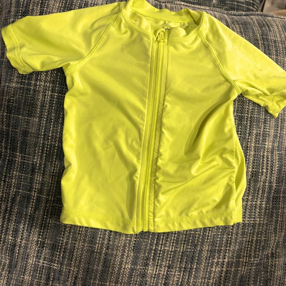 Full Front Zip Rash Gaurd Swim Shirt
